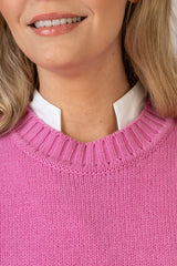NEW Pink Scottish-Made Geelong Wool Tank Top | Sarah Thomson Knitwear