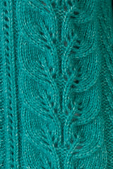 Alpaca Cardigan in Jade Green | Fisherman Out of Ireland at Sarah Thomson | cable knit details