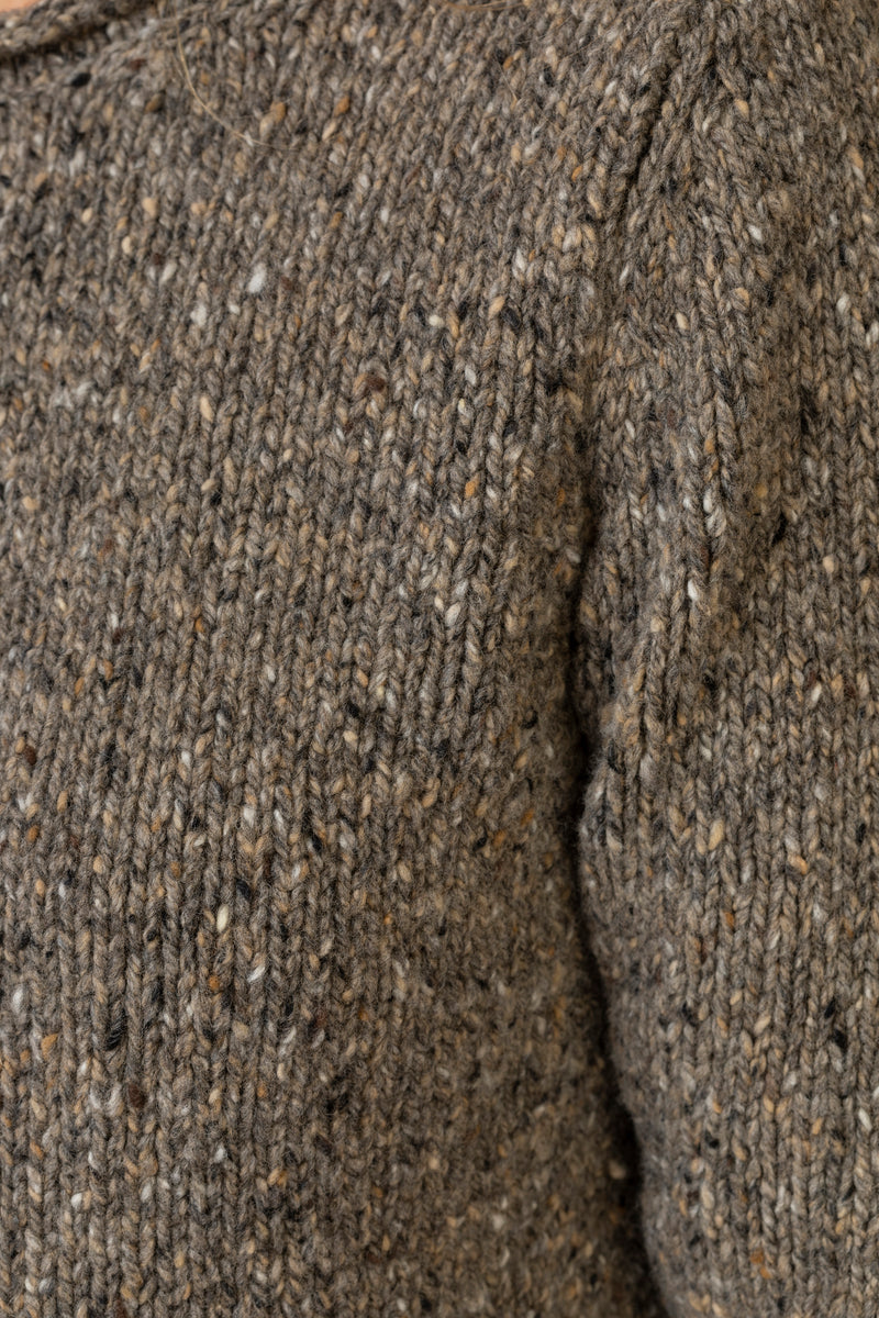 Merino Wool Sweater | Fisherman Out of Ireland at Sarah Thomson | Purl knit details