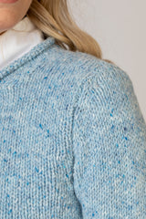 Merino Wool Sweater | Fisherman Out of Ireland at Sarah Thomson | knit details