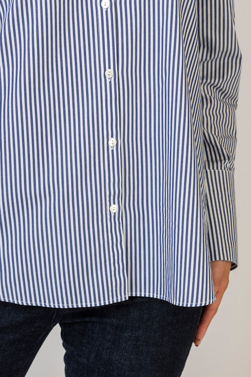 Florica Navy and White Striped Shirt | Saint James