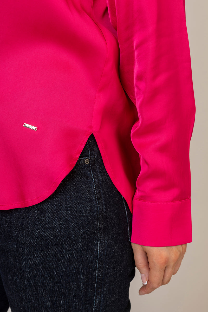 Vic Orchird Pink Shirt | Brax at Sarah Thomson | Hem Details