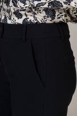 Bologna Navy Turn Up Trousers | Emme