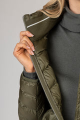 Bern Khaki Padded Jacket | Brax at Sarah Thomson Melrose | Details 