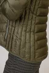 Bern Khaki Padded Jacket | Brax at Sarah Thomson Melrose | SIde stitch details