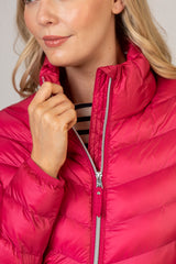 Bern Pink Padded Jacket | Brax at Sarah Thomson Melrose | Details