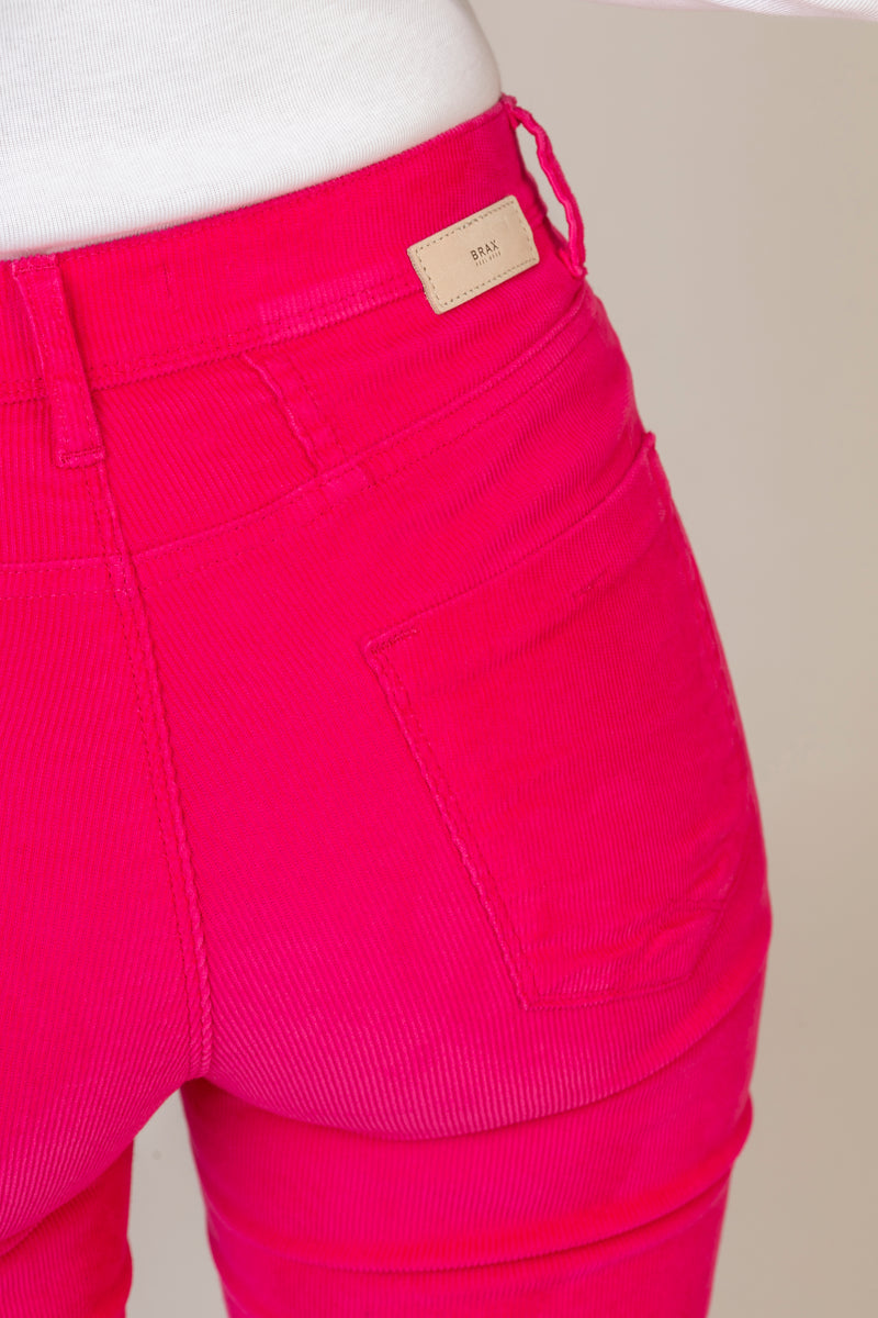 Mary Pink Corduroy Trousers | Brax at Sarah Thomson | Back pocket details