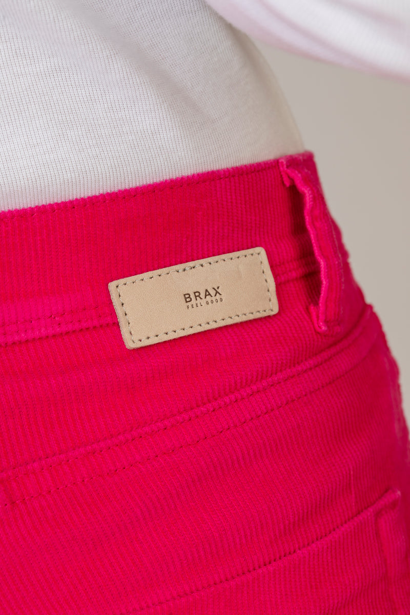 Mary Pink Corduroy Trousers | Brax at Sarah Thomson | Fabric details 