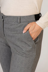 Maron S Printed Trousers | Brax at Sarah Thomson Melrose | Details of fabric and pocket
