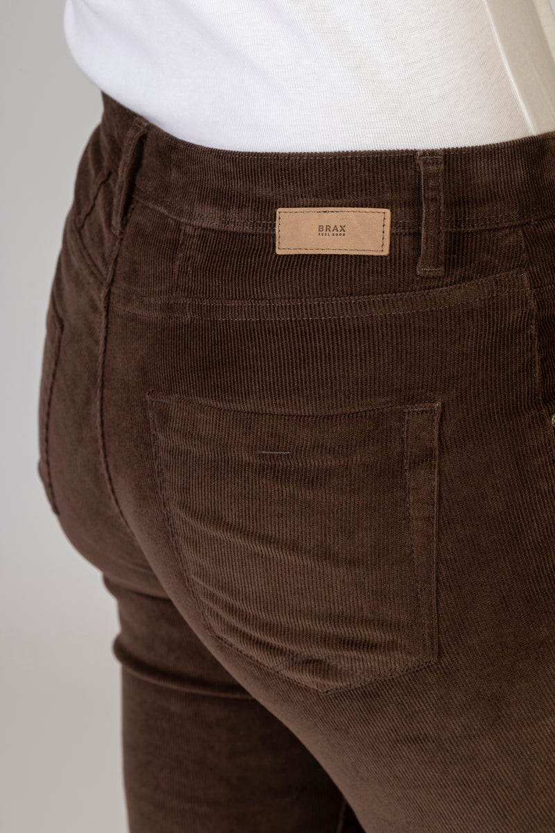 Mary Brown Corduroy Trousers | Brax at Sarah Thomson | Back pocket details