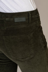 Mary Olive Green Corduroy Trousers | Brax at Sarah Thomson Back pocket details