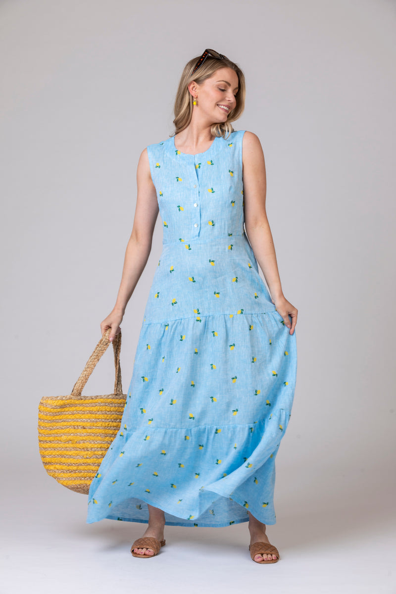 The Lemon Maxi Linen Dress | Sartoria Saracena at Sarah Thomson | Summer style