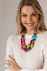 Multi-Coloured Chunky Chain Necklace | Sarah Thomson