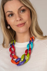 Multi-Coloured Chunky Chain Necklace | Sarah Thomson