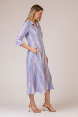 The Striped Mamma Midi Linen Dress | Sartoria Saracena