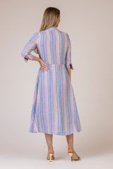 The Striped Mamma Midi Linen Dress | Sartoria Saracena