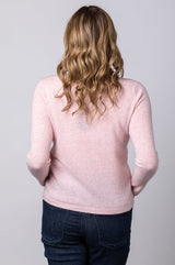 Baby Pink Cashmere Cardigan WES24A40H | Esthēme Cachemire