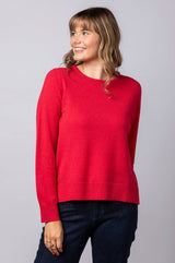 Red Marl Cashmere Jumper WES2406H | Esthēme Cachemire