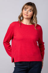 Red Marl Cashmere Jumper WES2406H | Esthēme Cachemire