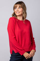 Red Marl Cashmere Jumper WES2406H | Esthēme Cachemire