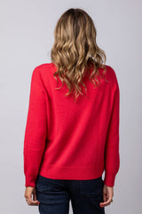 Red Marl Cashmere Jumper WES2406H | Esthēme Cachemire