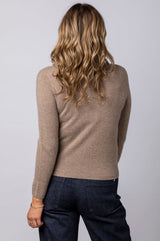 Latte Cashmere Cardigan WES24A40H | Esthēme Cachemire