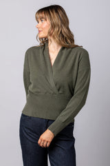 Khaki Cashmere Crossover CKH6322C | Esthēme Cachemire