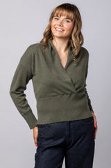Khaki Cashmere Crossover CKH6322C | Esthēme Cachemire