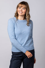 Blue Cashmere Sparkle Jumper JF6W38C | Esthēme Cachemire