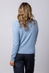 Blue Cashmere Sparkle Jumper JF6W38C | Esthēme Cachemire