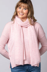 Baby Pink Cashmere Scarf AC1005H | Esthēme Cachemire