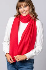 Red Marl Cashmere Scarf AC1005H | Esthēme Cachemire