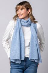 Blue Cashmere Scarf AC1005H | Esthēme Cachemire