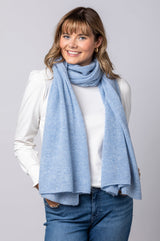 Blue Cashmere Scarf AC1005H | Esthēme Cachemire