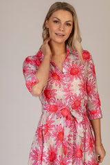 The Cherry Sun Print Mamma Mini Linen Dress | Sartoria Saracena
