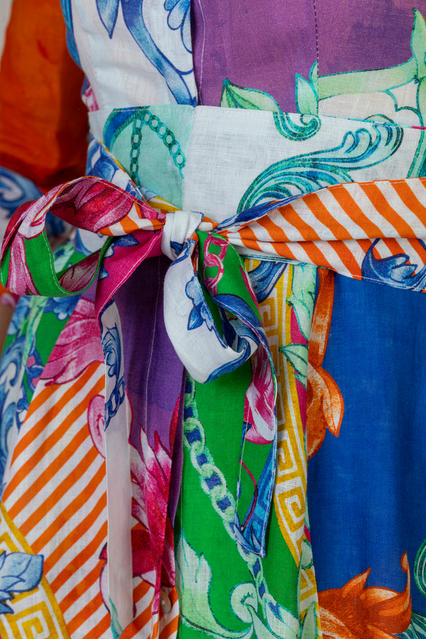 Mamma Mia Print Linen Belt | Sartoria Saracena