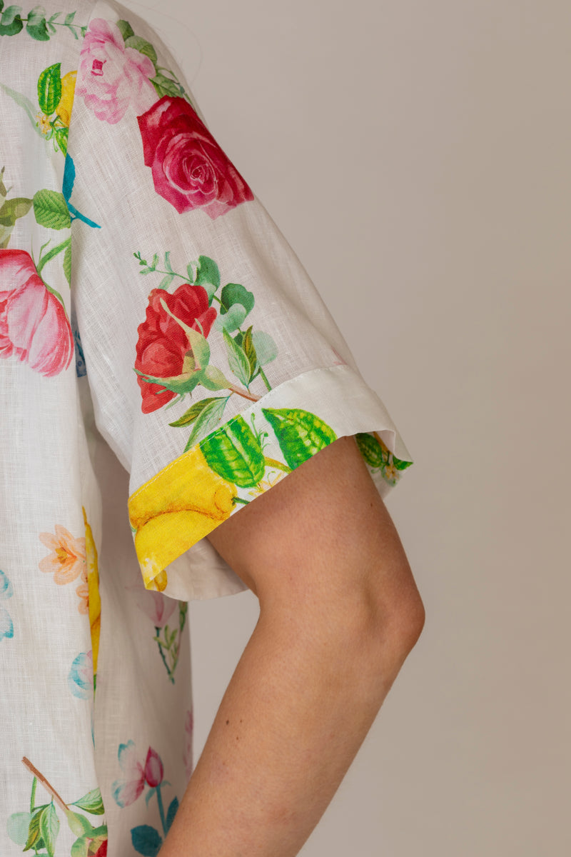 The Rosa Lemon Linen Shirt | Sartoria Saracena