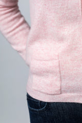 Baby Pink Cashmere Cardigan WES24A40H | Esthēme Cachemire