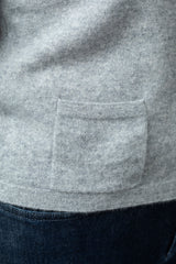 Light Grey Cashmere Cardigan WES24A40H | Esthēme Cachemire