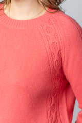 Coral Cable Cashmere Jumper CKH6309C | Esthēme Cachemire