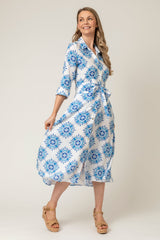 The Mamma Midi Linen Dress in Marrakesh | Sartoria Saracena