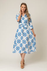 The Mamma Midi Linen Dress in Marrakesh | Sartoria Saracena