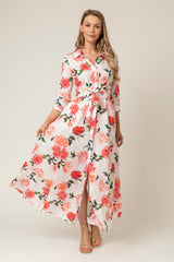 The Mamma Mia Linen Dress in Red Rose | Sartoria Saracena