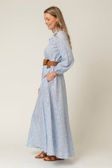 The Liza Linen Maxi Dress in Broderie Anglaise | Sartoria Saracena