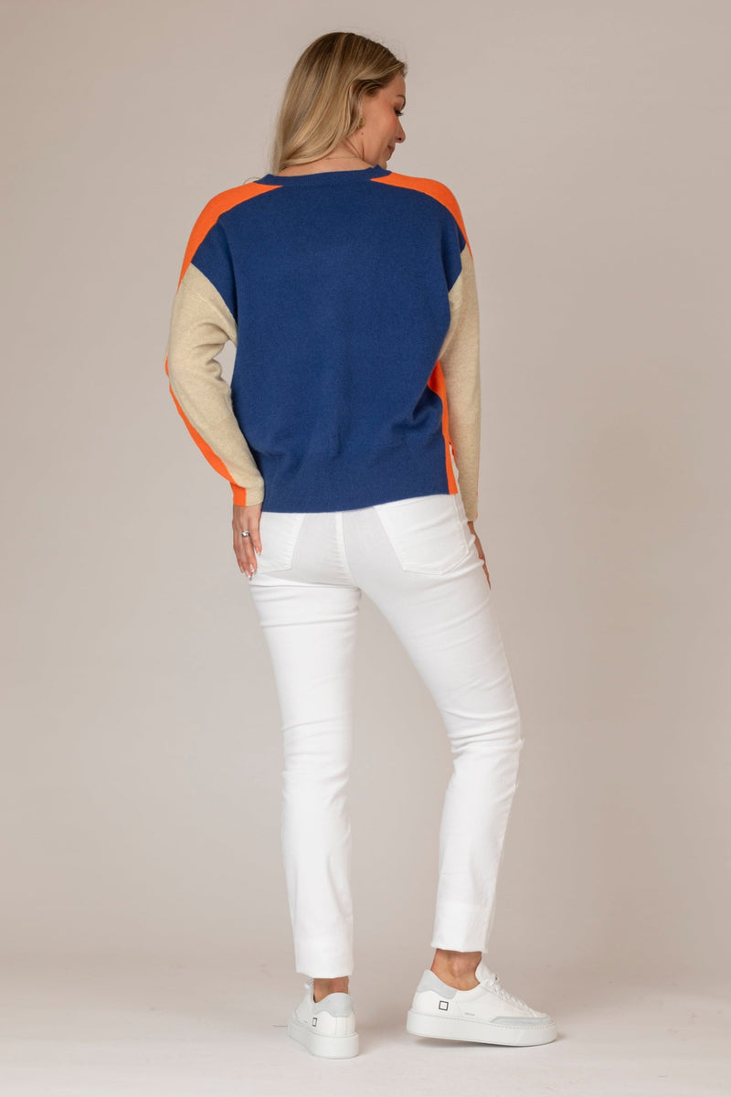 Three Colours Cashmere Jumper | Esthēme Cachemire