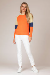 Block Colours Cashmere Jumper | Esthēme Cachemire