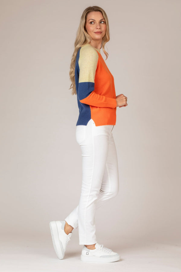 Block Colours Cashmere Jumper | Esthēme Cachemire