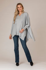 Grey Sparkle Cashmere Wrap | Esthēme Cachemire