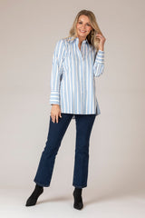 Vicki Blue and White Striped Shirt | Brax