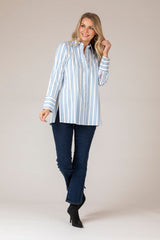 Vicki Blue and White Striped Shirt | Brax